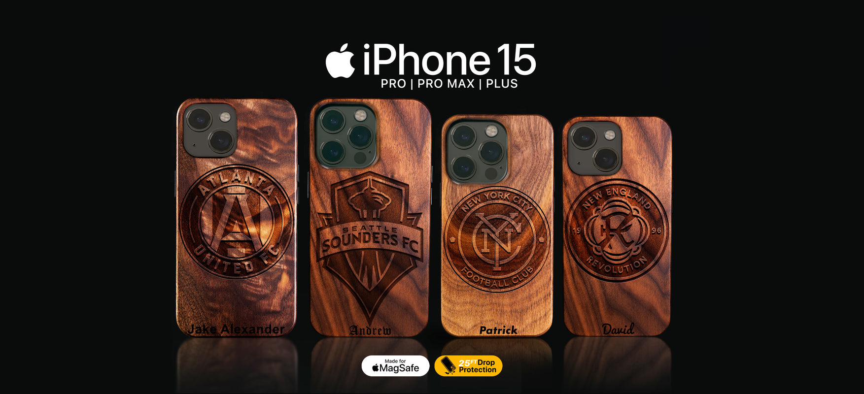 Personalized MLS Soccer iPhone 15, iPhone 15 Pro, iPhone 15 Pro Max, iPhone 15 Plus Cases Customized MLS Soccer Gifts For Fan MagSafe MLS iPhone Covers 2023 Christmas Gifts