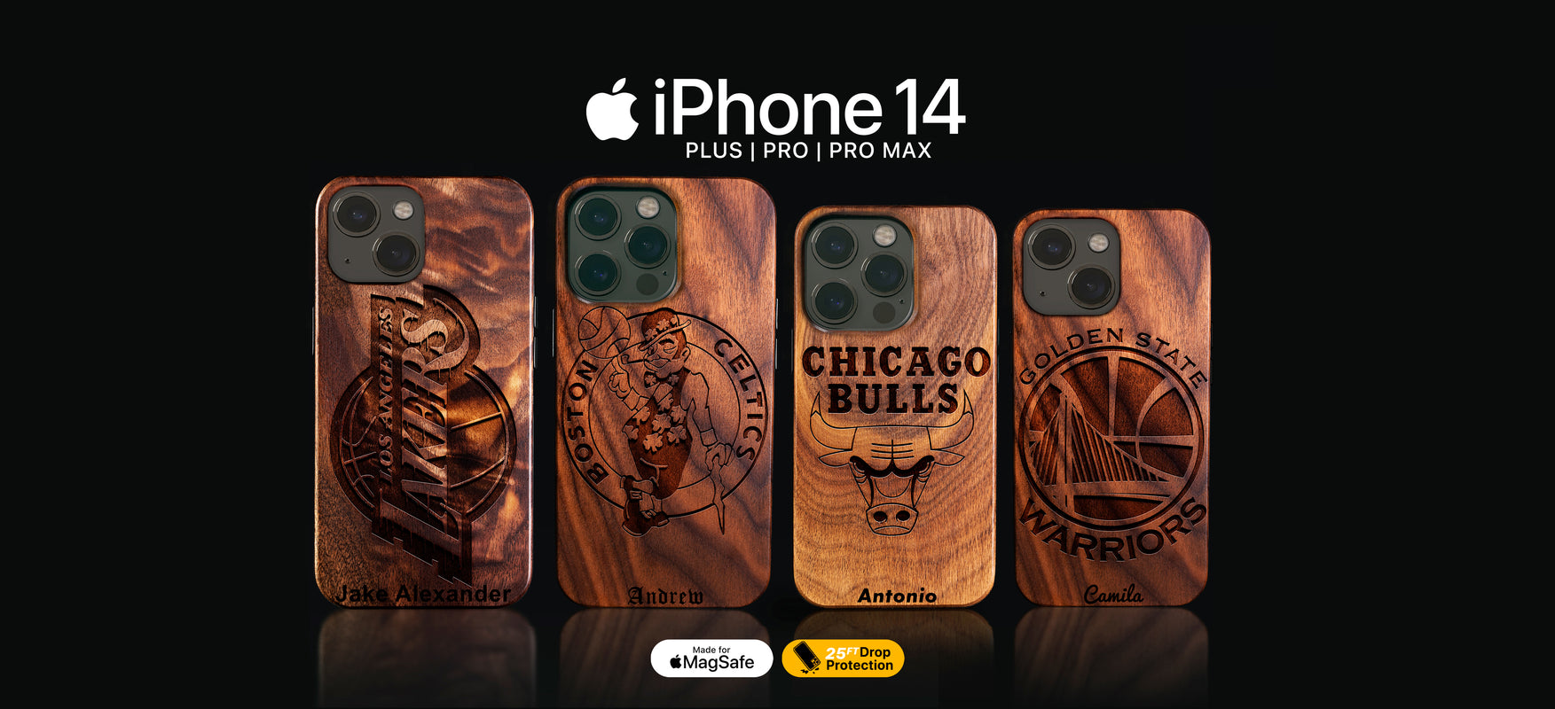 Wood Miami Heat iPhone 13 Pro Max Case | Custom Miami Heat Gift | Mahogany  Wood Cover