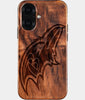Eco-friendly Baltimore Ravens iPhone 16 Case - Carved Wood Custom Baltimore Ravens Gift For Him - Monogrammed Personalized iPhone 16 Cover By Engraved In Nature