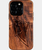 Eco-friendly Carolina Panthers iPhone 16 Pro Case - Carved Wood Custom Carolina Panthers Gift For Him - Monogrammed Personalized iPhone 16 Pro Cover By Engraved In Nature
