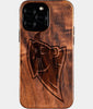 Eco-friendly Carolina Panthers iPhone 16 Pro Max Case - Carved Wood Custom Carolina Panthers Gift For Him - Monogrammed Personalized iPhone 16 Pro Max Cover By Engraved In Nature