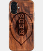 Eco-friendly Cincinnati Reds iPhone 16 Plus Case - Carved Wood Custom Cincinnati Reds Gift For Him - Monogrammed Personalized iPhone 16 Plus Cover By Engraved In Nature