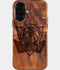 Eco-friendly Dallas Mavericks iPhone 16 Case - Carved Wood Custom Dallas Mavericks Gift For Him - Monogrammed Personalized iPhone 16 Cover By Engraved In Nature