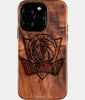 Eco-friendly Dallas Mavericks iPhone 16 Pro Case - Carved Wood Custom Dallas Mavericks Gift For Him - Monogrammed Personalized iPhone 16 Pro Cover By Engraved In Nature