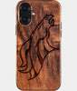 Eco-friendly Denver Broncos iPhone 16 Plus Case - Carved Wood Custom Denver Broncos Gift For Him - Monogrammed Personalized iPhone 16 Plus Cover By Engraved In Nature