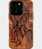 Eco-friendly Denver Broncos iPhone 16 Pro Case - Carved Wood Custom Denver Broncos Gift For Him - Monogrammed Personalized iPhone 16 Pro Cover By Engraved In Nature