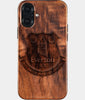 Eco-friendly Everton FC iPhone 16 Plus Case - Carved Wood Custom Everton FC Gift For Him - Monogrammed Personalized iPhone 16 Plus Cover By Engraved In Nature