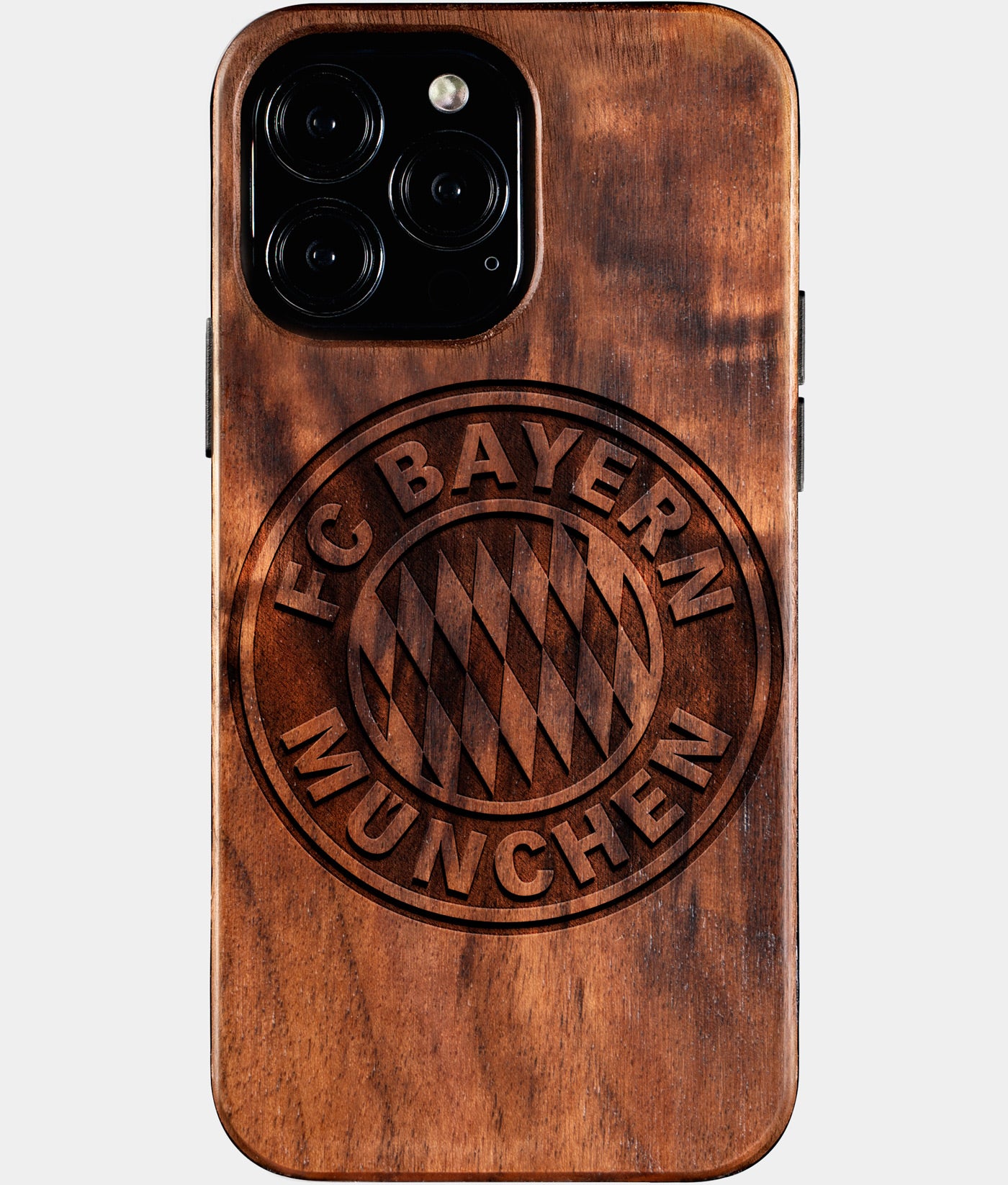 Eco-friendly FC Bayern iPhone 16 Pro Max Case - Carved Wood Custom FC Bayern Gift For Him - Monogrammed Personalized iPhone 16 Pro Max Cover By Engraved In Nature