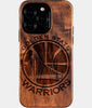 Eco-friendly Golden State Warriors iPhone 16 Pro Case - Carved Wood Custom Golden State Warriors Gift For Him - Monogrammed Personalized iPhone 16 Pro Cover By Engraved In Nature