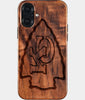 Eco-friendly Kansas City Chiefs iPhone 16 Plus Case - Carved Wood Custom Kansas City Chiefs Gift For Him - Monogrammed Personalized iPhone 16 Plus Cover By Engraved In Nature