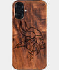 Eco-friendly Minnesota Vikings iPhone 16 Plus Case - Carved Wood Custom Minnesota Vikings Gift For Him - Monogrammed Personalized iPhone 16 Plus Cover By Engraved In Nature