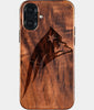 Eco-friendly New England Patriots iPhone 16 Plus Case - Carved Wood Custom New England Patriots Gift For Him - Monogrammed Personalized iPhone 16 Plus Cover By Engraved In Nature