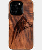 Eco-friendly New England Patriots iPhone 16 Pro Case - Carved Wood Custom New England Patriots Gift For Him - Monogrammed Personalized iPhone 16 Pro Cover By Engraved In Nature