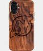 Eco-friendly New Jersey Devils iPhone 16 Plus Case - Carved Wood Custom New Jersey Devils Gift For Him - Monogrammed Personalized iPhone 16 Plus Cover By Engraved In Nature