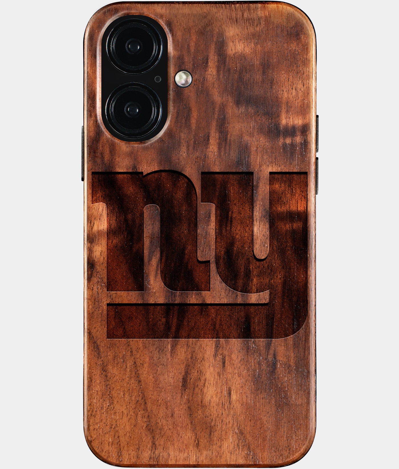 Eco-friendly New York Jets iPhone 16 Case - Carved Wood Custom New York Jets Gift For Him - Monogrammed Personalized iPhone 16 Cover By Engraved In Nature