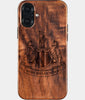 Eco-friendly Newcastle United FC iPhone 16 Plus Case - Carved Wood Custom Newcastle United FC Gift For Him - Monogrammed Personalized iPhone 16 Plus Cover By Engraved In Nature