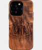 Eco-friendly Newcastle United FC iPhone 16 Pro Case - Carved Wood Custom Newcastle United FC Gift For Him - Monogrammed Personalized iPhone 16 Pro Cover By Engraved In Nature