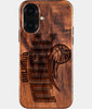 Eco-friendly Orlando Magic iPhone 16 Case - Carved Wood Custom Orlando Magic Gift For Him - Monogrammed Personalized iPhone 16 Cover By Engraved In Nature