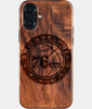 Eco-friendly Philadelphia 76Ers iPhone 16 Plus Case - Carved Wood Custom Philadelphia 76Ers Gift For Him - Monogrammed Personalized iPhone 16 Plus Cover By Engraved In Nature