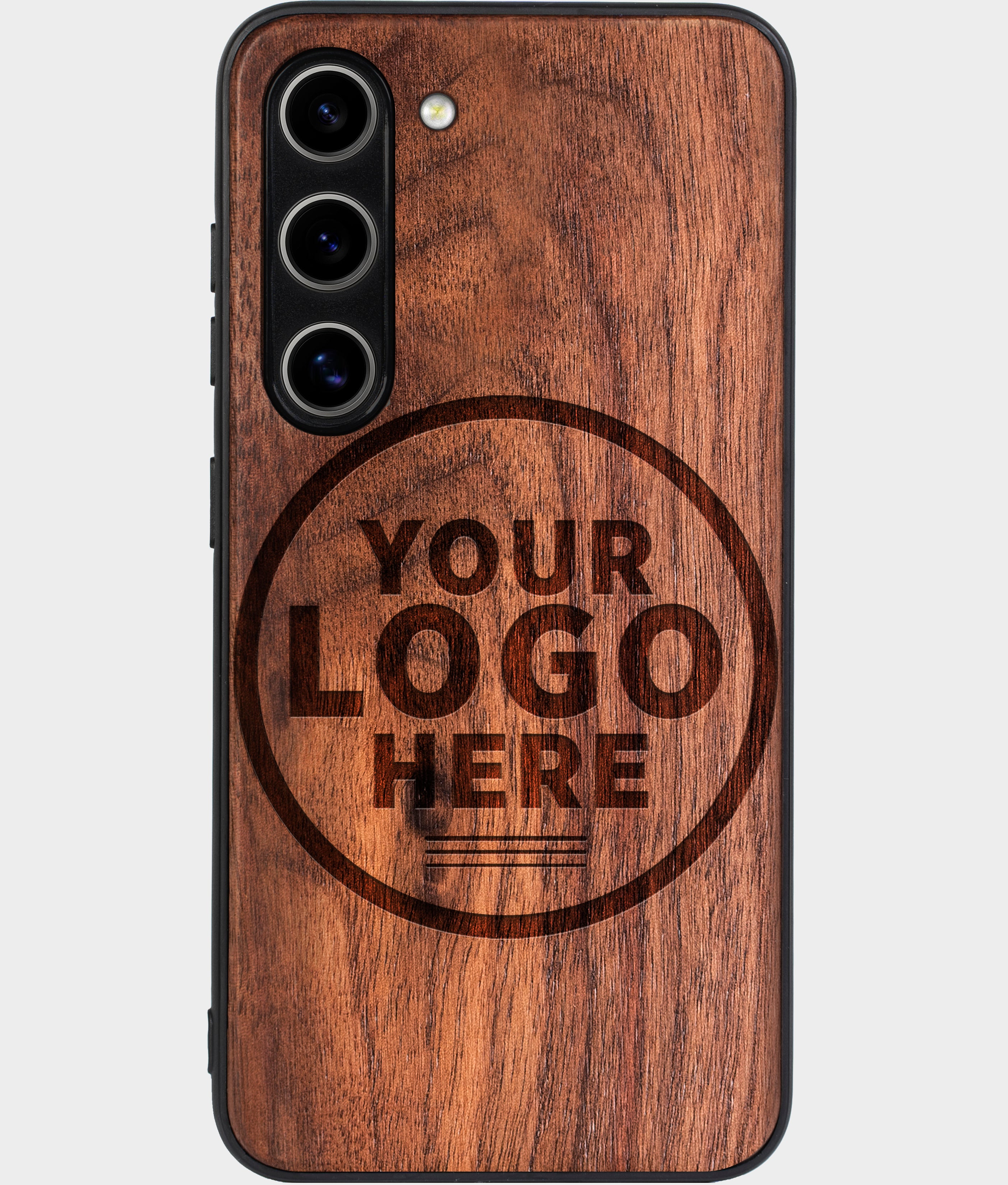 Wood Samsung Galaxy S24 Plus Case Custom Engraved Walnut Wood S24 Plus Cover Eco-Friendly S24 Plus Case Sustainable S24 Plus Case Outdoor S24 Plus Case For Men Military Grade S24 Plus Cover - Engraved In Nature