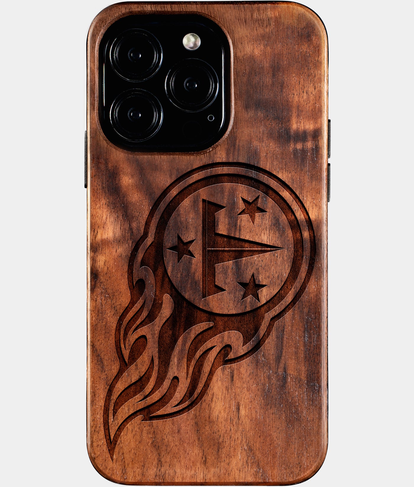 Eco-friendly Tennessee Titans iPhone 16 Pro Case - Carved Wood Custom Tennessee Titans Gift For Him - Monogrammed Personalized iPhone 16 Pro Cover By Engraved In Nature