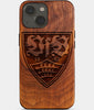 Custom VfB Stuttgart Football iPhone 14 Cases VfB Stuttgart Football Personalized German Football Club VfB Stuttgart Football Gifts For Men 2022 Best VfB Stuttgart Christmas Gifts Carved Wood Unusual VfB Stuttgart Football Gift For Him Monogrammed