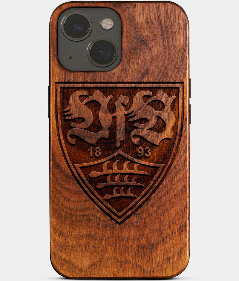 Custom VfB Stuttgart Football iPhone 14 Plus Cases VfB Stuttgart Football Personalized German Football Club VfB Stuttgart Football Gifts For Men 2022 Best VfB Stuttgart Christmas Gifts Carved Wood Unusual VfB Stuttgart Football Gift For Him Monogrammed