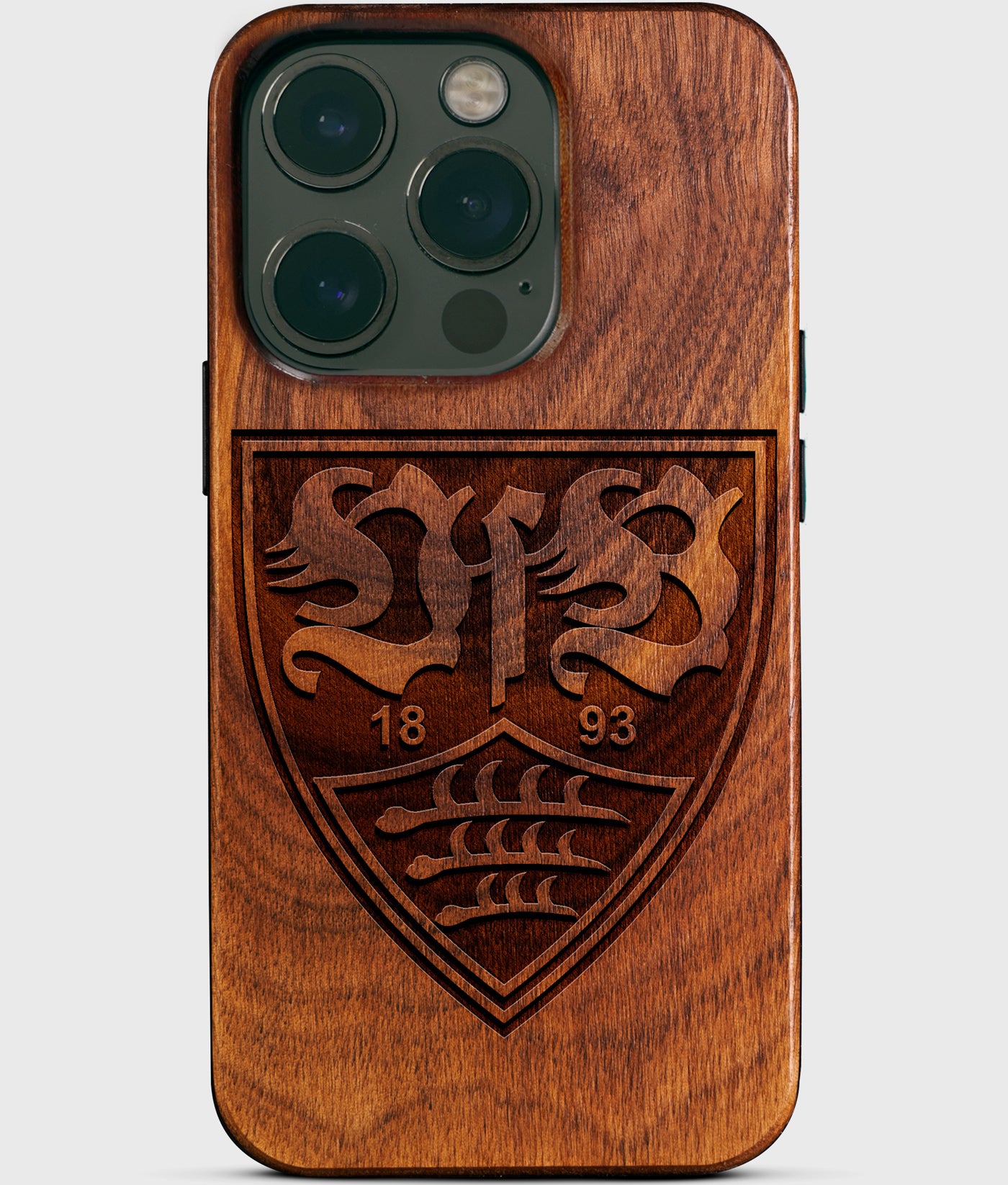 Custom VfB Stuttgart Football iPhone 14 Pro Cases VfB Stuttgart Football Personalized German Football Club VfB Stuttgart Football Gifts For Men 2022 Best VfB Stuttgart Christmas Gifts Carved Wood Unusual VfB Stuttgart Football Gift For Him Monogrammed