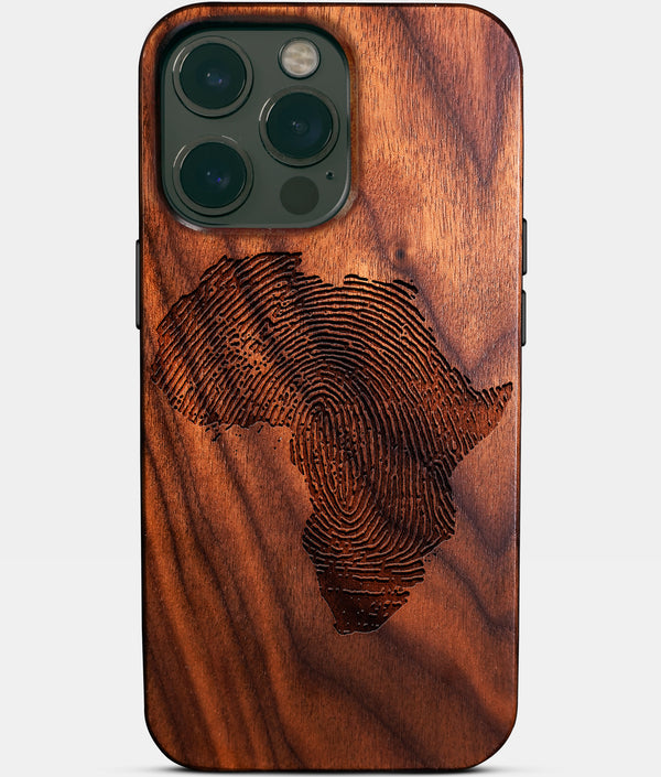 Africa Fingerprint Shape Wood iPhone 14 Pro Max Case - iPhone 13 Pro Max Case - HBCU Gear College Graduation Gifts For Black Men And Women iPhone 12, 12 Pro Max, iPhone 11 Pro, 11 Pro Max, iPhone X/XS Max, iPhone XR Case Black Owned Gifts 2022 Christmas Gifts - African American Black Owned Businesses iPhone 14 Pro Max Cover In Los Angeles 2022 Custom Gifts For Personalized Black Men 