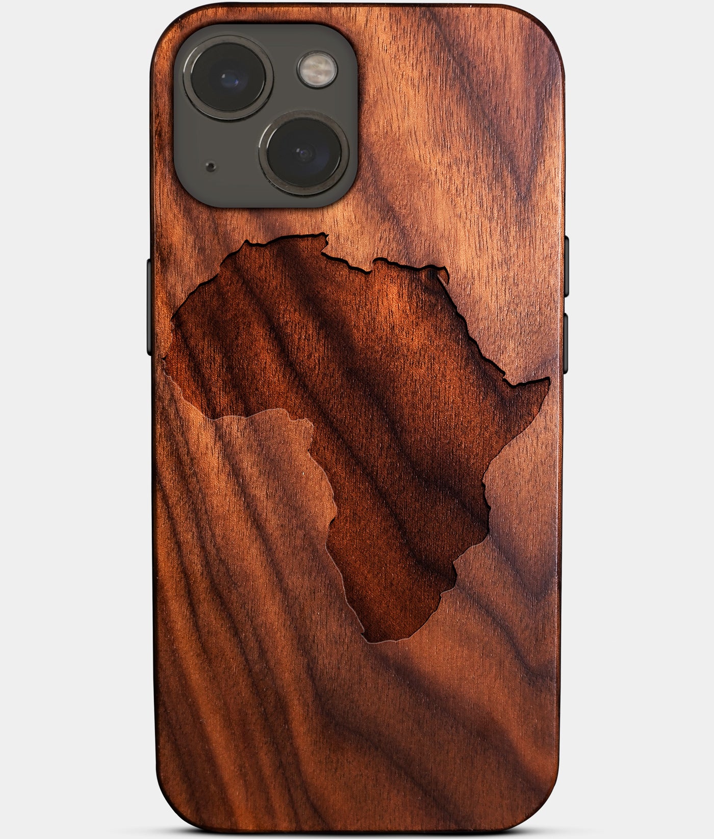 Africa Shape Map Wood iPhone 14 Case - HBCU Gear College Graduation Gifts For Black Men And Women Black Owned Gifts 2022 Christmas Gifts - African American Black Owned Businesses iPhone 14 Cover In Los Angeles 2022 Custom Gifts For Personalized Black Men