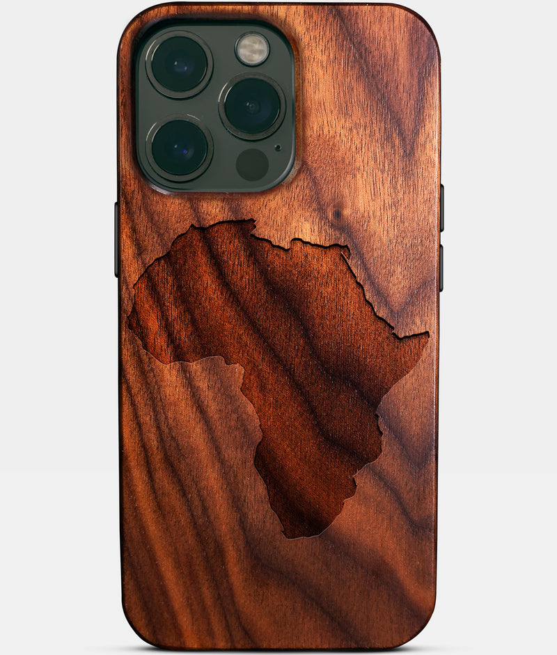 Africa Shape Wooden iPhone 14 Pro Max Case - iPhone 13 Pro Max Case - HBCU Gear College Graduation Gifts For Black Men And Women iPhone 12, 12 Pro Max, iPhone 11 Pro, 11 Pro Max, iPhone X/XS Max, iPhone XR Case Black Owned Gifts 2022 Christmas Gifts - African American Black Owned Businesses iPhone 14 Pro Max Cover In Los Angeles 2022 Custom Gifts For Personalized Black Men 