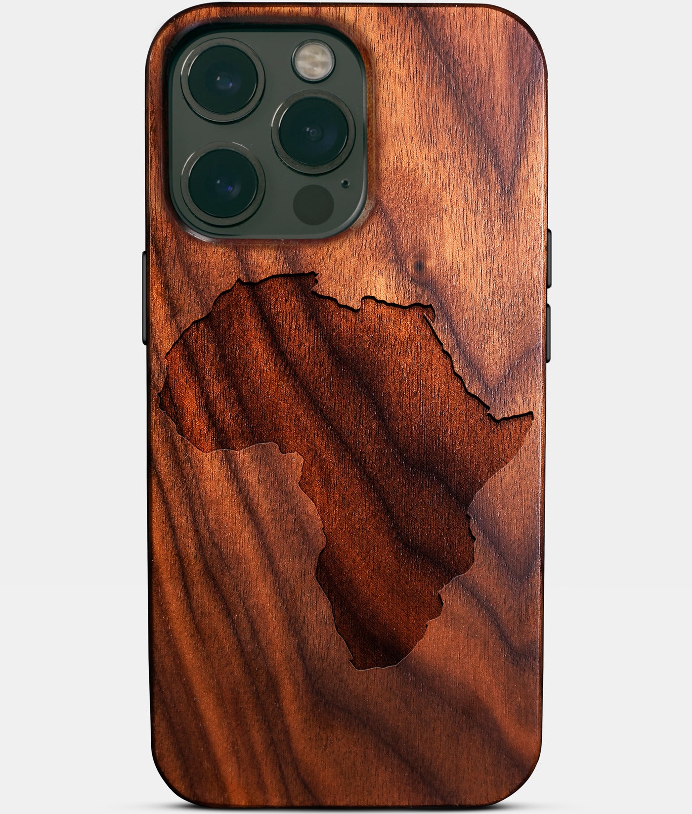 Africa Shape Map Wood iPhone 14 Pro Max Case - HBCU Gear College Graduation Gifts For Black Men And Women Black Owned Gifts 2022 Christmas Gifts - African American Black Owned Businesses iPhone 14 Pro Max Cover In Los Angeles 2022 Custom Gifts For Personalized Black Men
