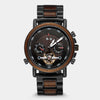 Aldergrove Matte Black Titanium | Custom Automatic Wood Watch For Men. Custom Engraved Mechanical Wooden Watches For Men. Skeleton Back Watch |Engraved In Nature Watches - Custom Personalized Watch For Men Birthday. Holiday 2022 Gifts For Men, Luxury Wood Watches Best Custom Watch For Husband, Boyfriend, Groom, Groomsmen, and More  Edit alt text
