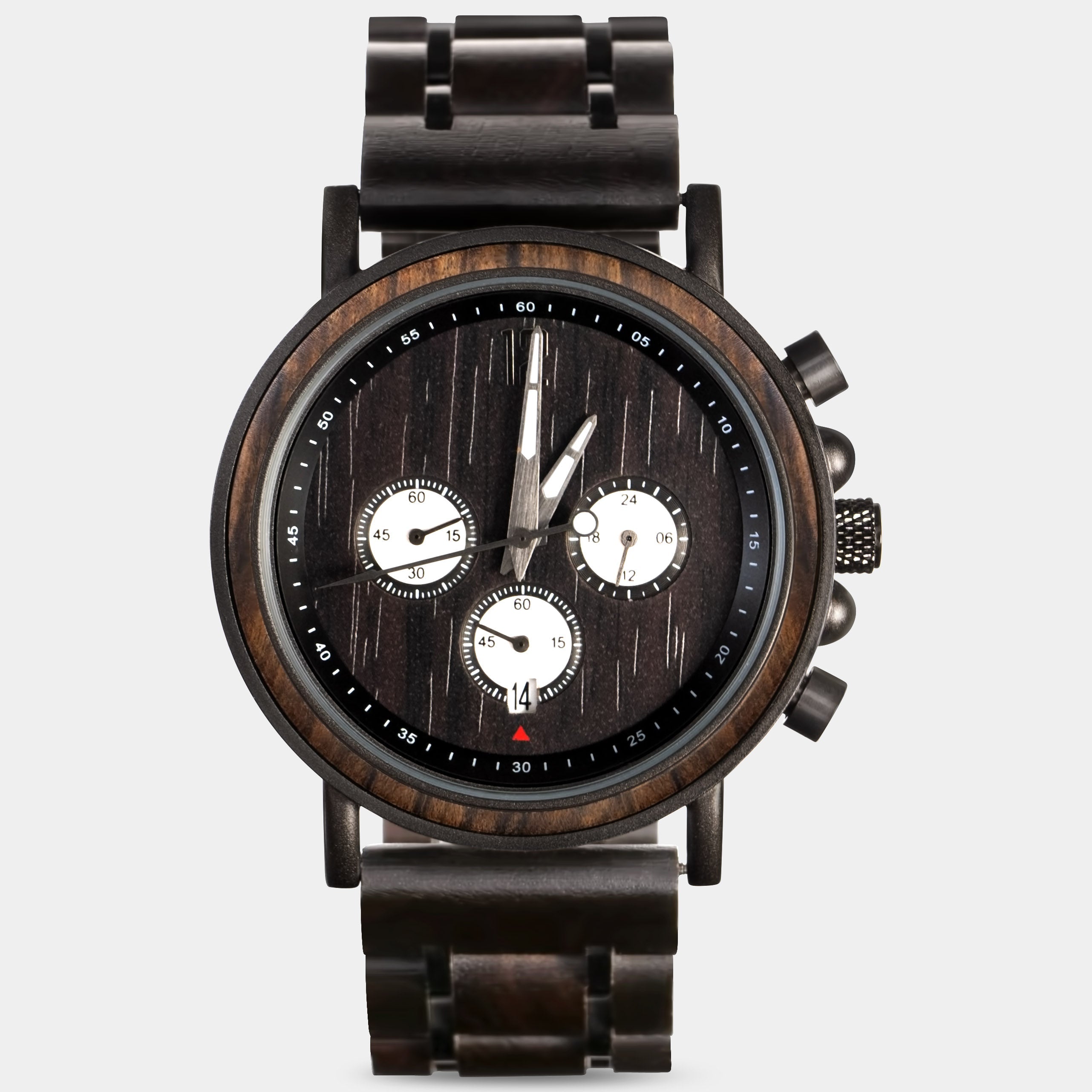 Los Angeles Lakers Wooden Wristwatch - Chronograph Black Walnut Watch