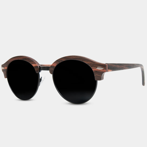 Best Custom Engraved Browline Coffee Walnut Wooden Sunglasses | Joshua Tree - Engraved In Nature