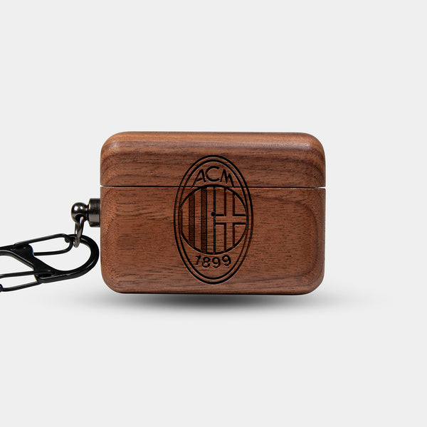 Custom A.C. Milan AirPods Cases | AirPods | AirPods Pro | AirPods Pro 2 Case - Carved Wood A.C. Milan AirPods Cover - Eco-friendly AC Milan AirPods Case - Custom AC Milan Gift For Him - Monogrammed Personalized AirPods Cover By Engraved In Nature