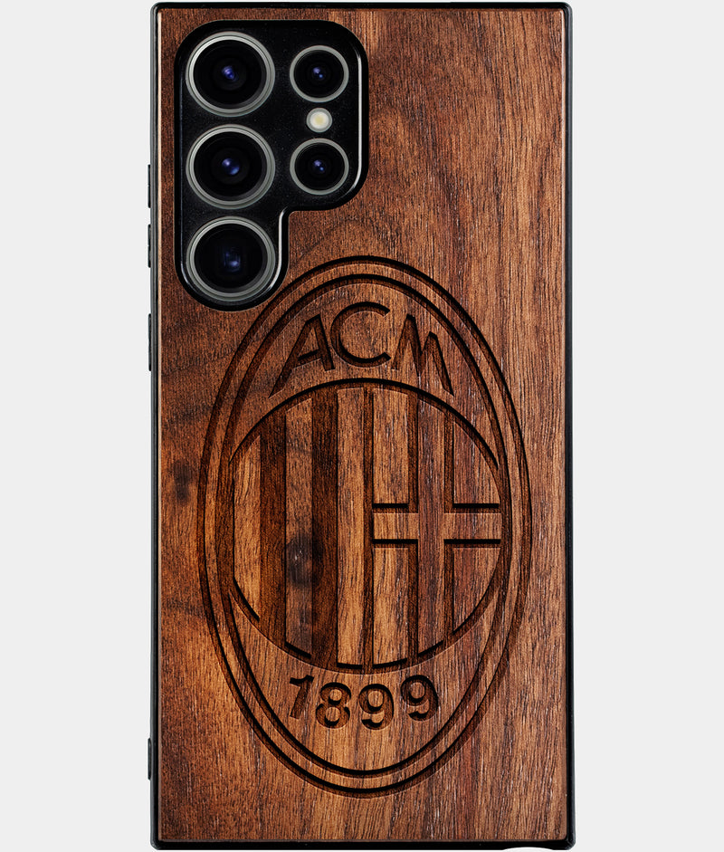 Best Wood A.C. Milan Samsung Galaxy S24 Ultra Case - Custom Engraved Cover - Engraved In Nature