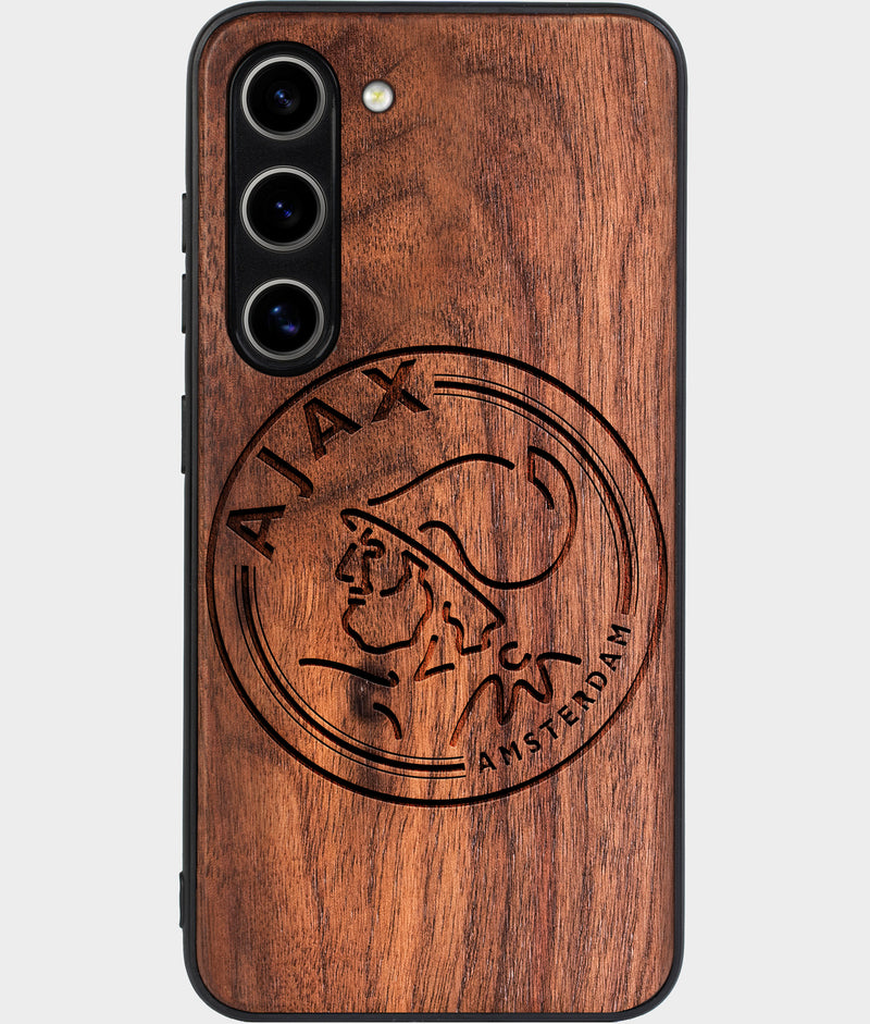 Best Wood AFC Ajax Samsung Galaxy S24 Plus Case - Custom Engraved Cover - Engraved In Nature