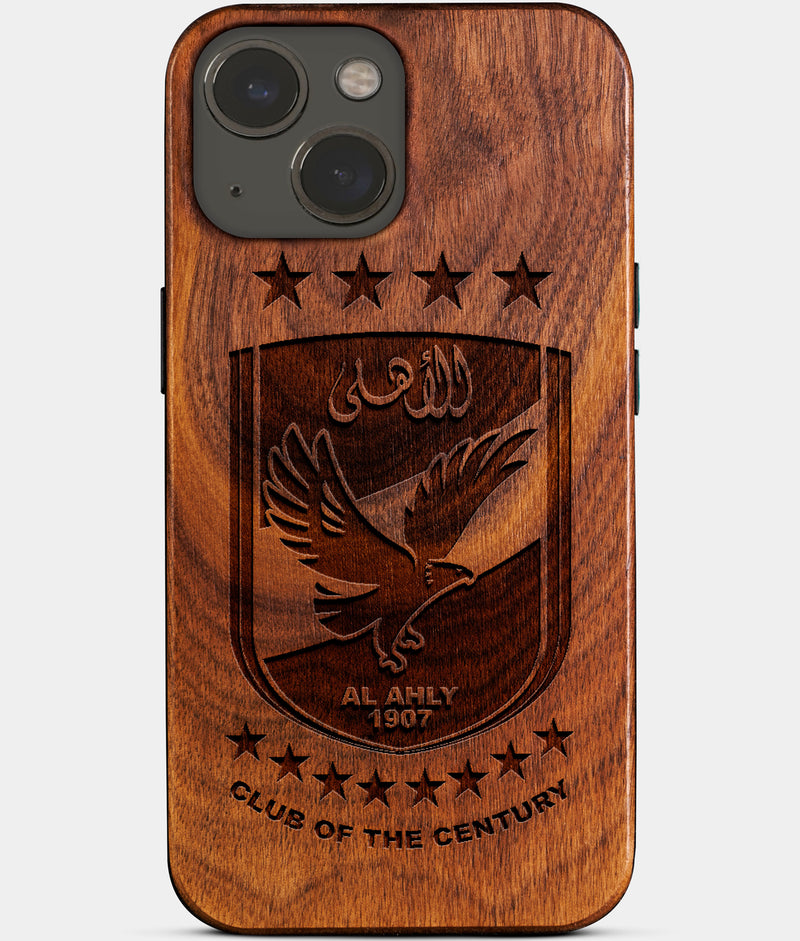 Custom Al Ahly SC الاهلي Iphone 14 Cases Al Ahly SC Personalized Egyptian Football Club Cairo Gifts For Men 2022 Best Egyptian Christmas Gifts Carved Wood Unusual Al Ahly SC Gift For Him Monogrammed