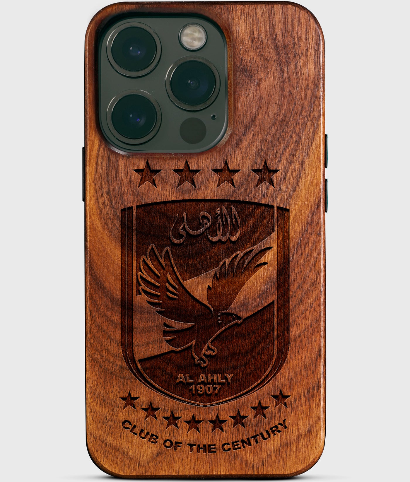 Custom Al Ahly SC Iphone 14 Pro Cases Al Ahly SC Personalized Egyptian Football Club Cairo الاهلي Gifts For Men 2022 Best Egyptian Christmas Gifts Carved Wood Unusual Al Ahly SC Gift For Him Monogrammed