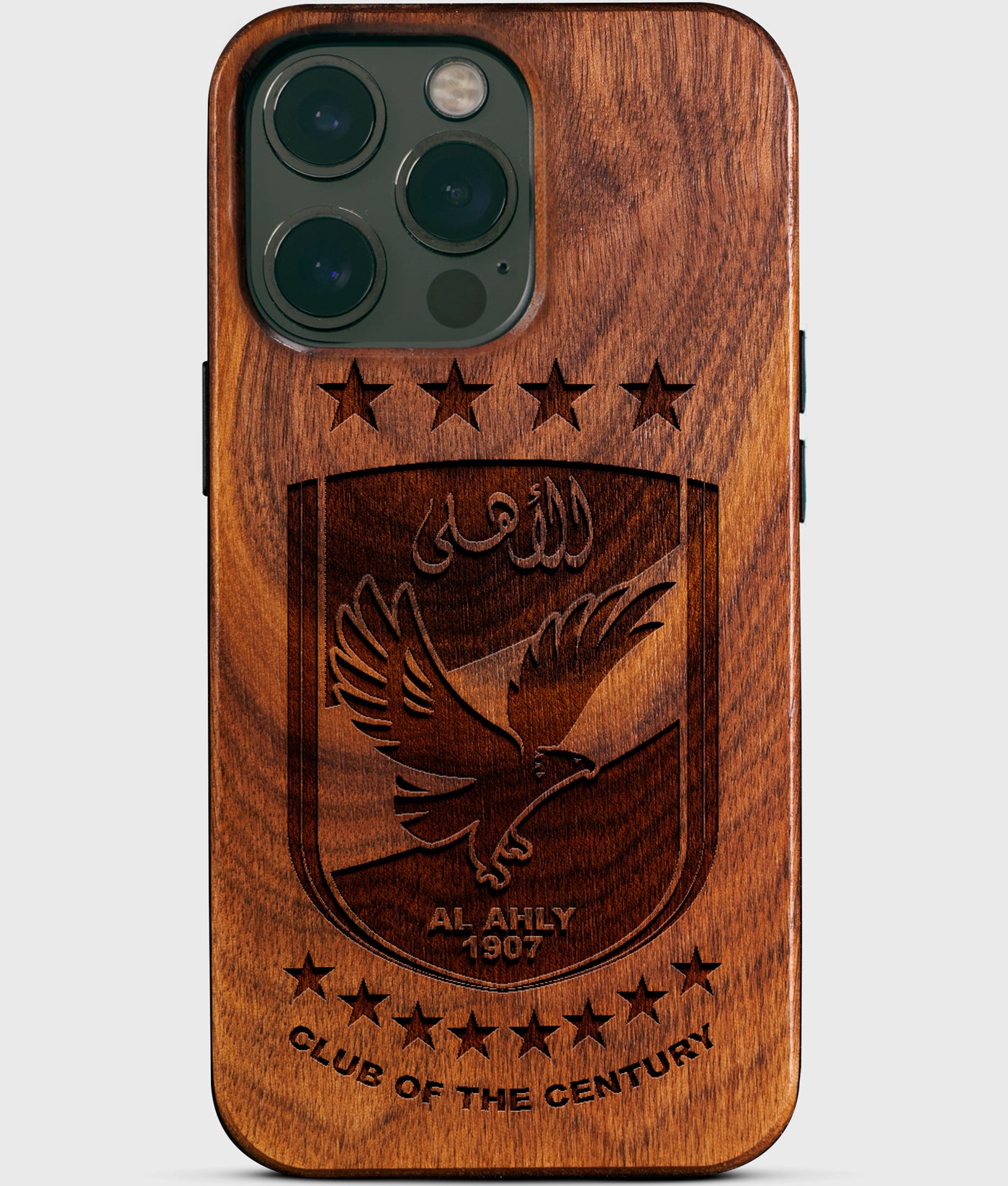 Custom Al Ahly SC Iphone 14 Pro Max Cases Al Ahly SC Personalized الاهلي Egyptian Football Club Cairo Gifts For Men 2022 Best Egyptian Christmas Gifts Carved Wood Unusual Al Ahly SC Gift For Him Monogrammed