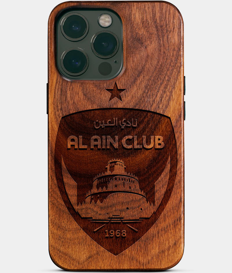Custom Al Ain FC iPhone 14 Plus Cases - Al Ain FC Personalized iPhone 14 Plus Cover - UAE Abu Dhabi Football Club Al Ain FC Gifts For Men 2022 Best Al Ain FC Christmas Gifts Wood unique Al Ain Football Gift For Him Monogrammed