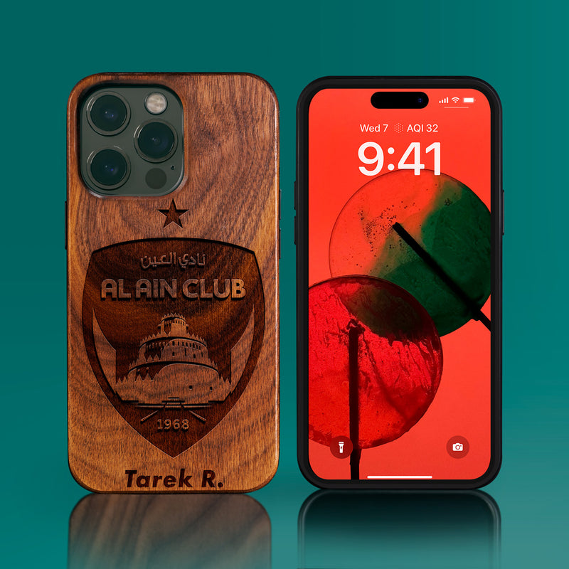Personalized Al Ain iPhone 14/14 Pro/14 Pro Max/14 Plus Case - Carved Wood Al Ain Cover - Al Ain Birthday Christmas Gifts - iPhone 14 Case - Custom Al Ain Gift For Him - Al Ain Gifts For Men - 2022 Al Ain FC Christmas Gifts - Carved Wood Custom Abu Dhabi UAE Football Gift For Him - Monogrammed unusual Abu Dhabi football gifts iPhone 14 | iPhone 14 Pro | 14 Plus Covers | iPhone 13 | iPhone 13 Pro | iPhone 13 Pro Max | iPhone 12 Pro Max | iPhone 12 By by Engraved In Nature