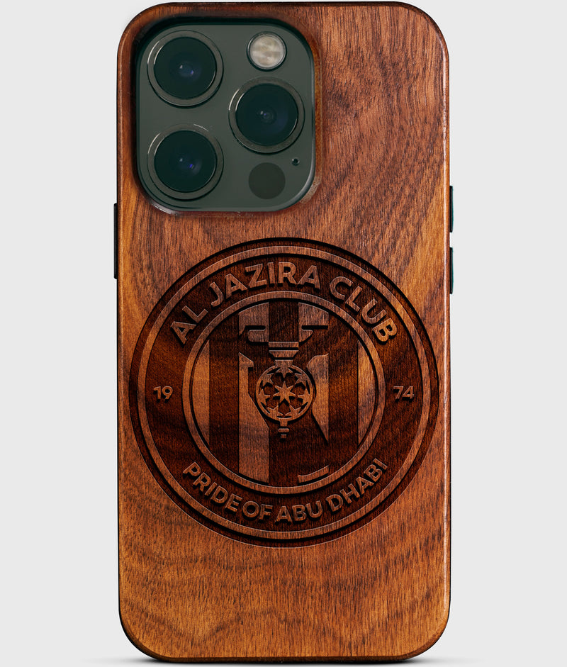 Custom Al Jazira Club iPhone 14 Pro Cases Al Jazira Club Personalized Emirati Football Club Dubai Gifts For Men 2022 Best Abu Dhabi Christmas Gifts Carved Wood Unusual Al Jazira Gift For Him