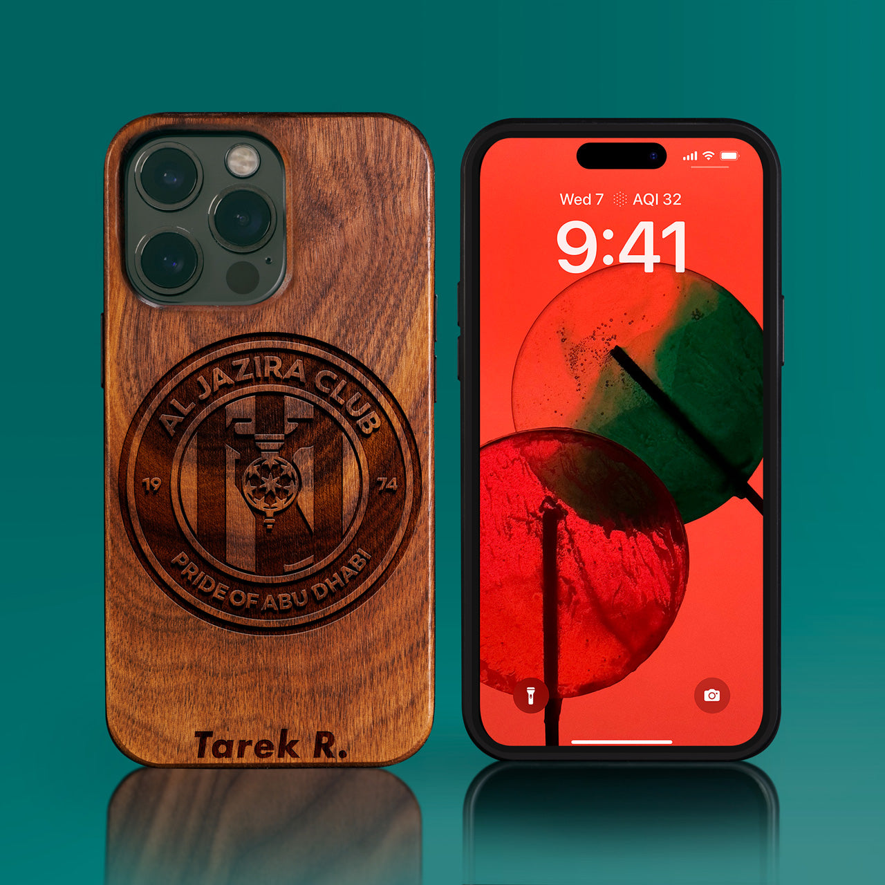 Custom Al Jazira Club iPhone Cases - Personalized Al Jazira Club Gifts For Men - 2022 Al Jazira Club Christmas Gifts - Carved Wood Custom Abu Dhabi Gift For Him - Monogrammed unusual Emirati iPhone 14 | iPhone 14 Pro | 14 Plus Covers | iPhone 13 | iPhone 13 Pro | iPhone 13 Pro Max | iPhone 12 Pro Max | iPhone 12| iPhone 11 Pro Max | iPhone X/XS Max/XR | iPhone SE Covers By Engraved In Nature