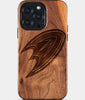 Custom Anaheim Ducks iPhone 15/15 Pro/15 Pro Max/15 Plus Case - Wood Anaheim Ducks Cover - Eco-friendly Anaheim Ducks iPhone 15 Case - Carved Wood Custom Anaheim Ducks Gift For Him - Monogrammed Personalized iPhone 15 Cover By Engraved In Nature