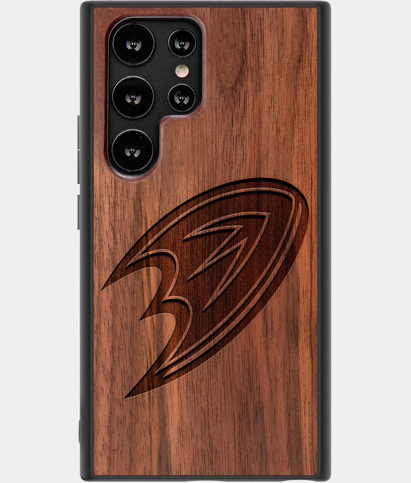 Best Wood Anaheim Ducks Samsung Galaxy S23 Ultra Case - Custom Engraved Cover - Engraved In Nature