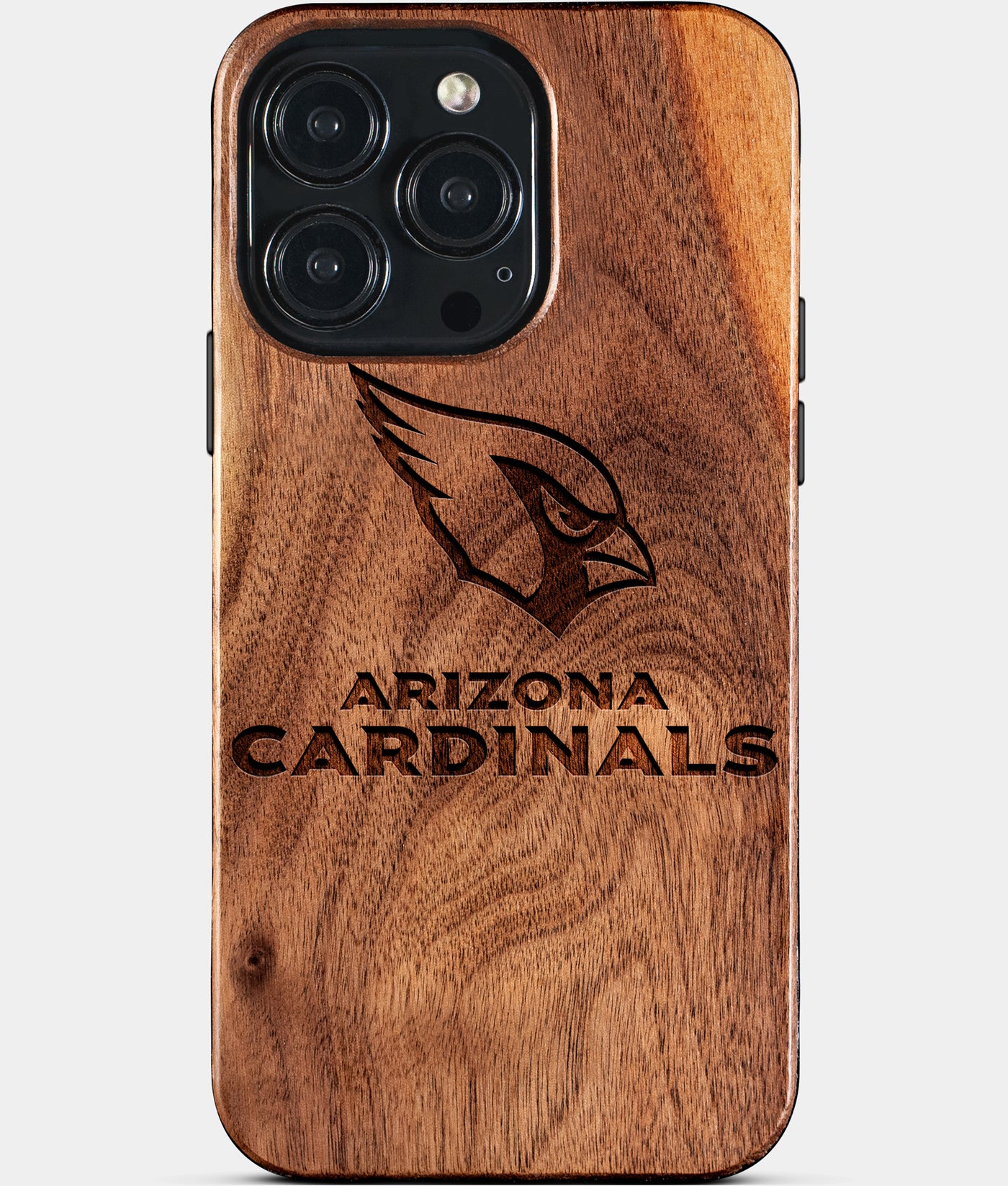 Custom Arizona Cardinals iPhone 15/15 Pro/15 Pro Max/15 Plus Case - Wood Arizona Cardinals Cover - Eco-friendly Arizona Cardinals iPhone 15 Case - Carved Wood Custom Arizona Cardinals Gift For Him - Monogrammed Personalized iPhone 15 Cover By Engraved In Nature
