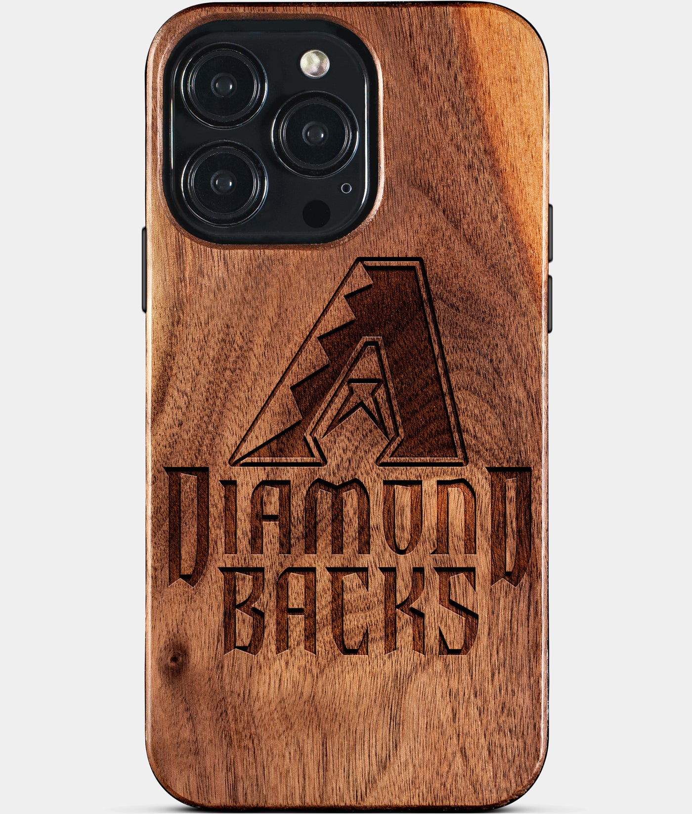 Custom Arizona Diamondbacks iPhone 15/15 Pro/15 Pro Max/15 Plus Case - Wood Diamondbacks Cover - Eco-friendly Arizona Diamondbacks iPhone 15 Case - Carved Wood Custom Arizona Diamondbacks Gift For Him - Monogrammed Personalized iPhone 15 Cover By Engraved In Nature