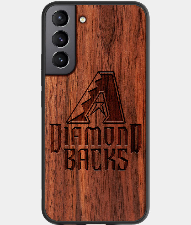 Best Walnut Wood Arizona Diamondbacks Galaxy S21 FE Case - Custom Engraved Cover - Engraved In Nature